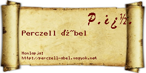 Perczell Ábel névjegykártya